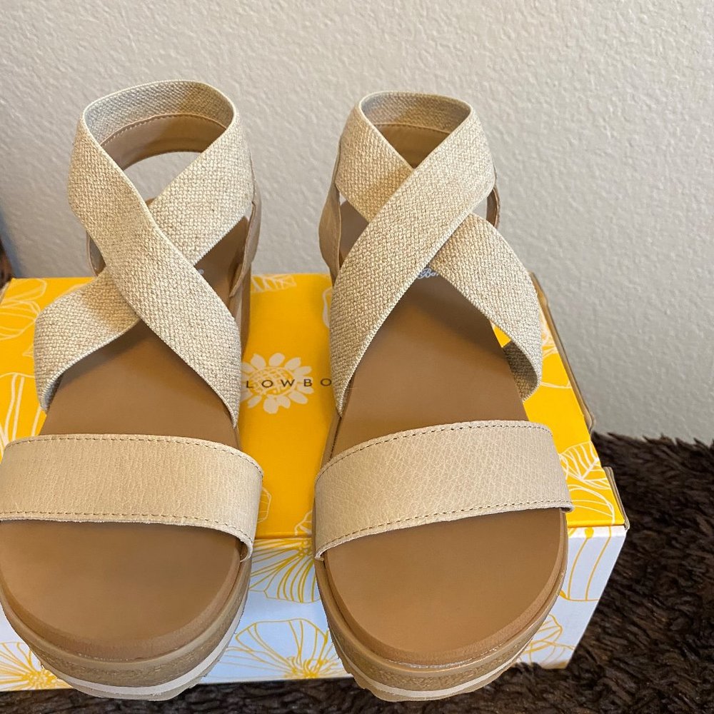 Yellow Box Janalee Wedge 6 NEW in the box